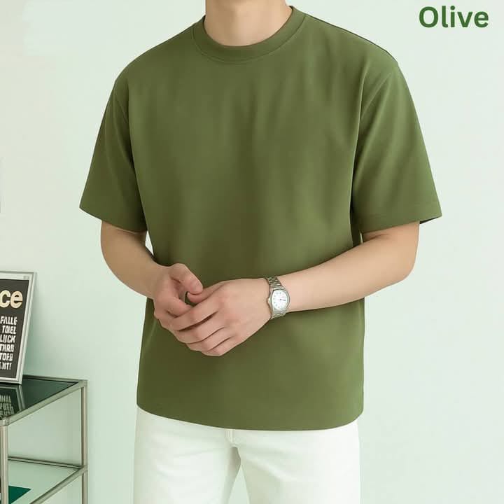 Solid Drop Shoulder Tshirt